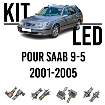 LED headlights bulbs kit for Saab 9-5 from 2001-2005 (with Xenon) Parts you won't find anywhere else