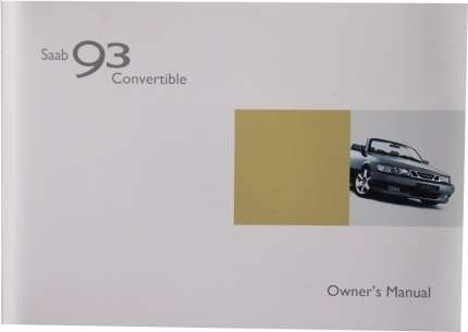 saab 9.3 Convertible Owner's Manual New PRODUCTS