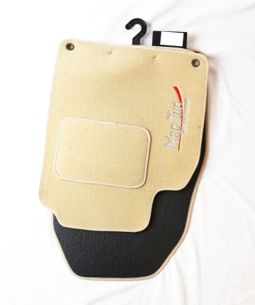 Complete set of beige MapTun textile mats for saab 9.3 1998-2003 (except Covertible) Others interior equipments