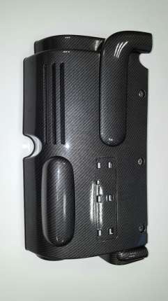 Carbon-Silver patterned engine cover for saab 9.3 2003-2014 Accessories