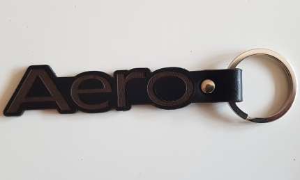 Leather saab aero keyring saab gifts: books, models...