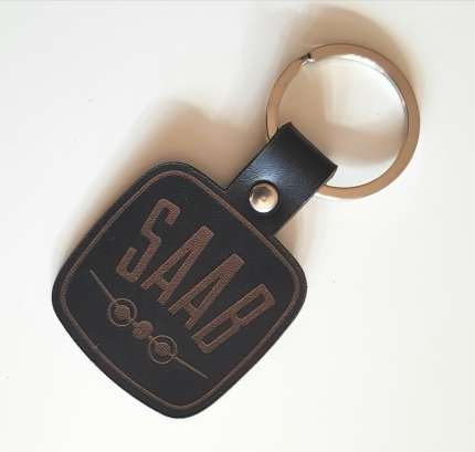 Leather saab keyring saab gifts: books, models...