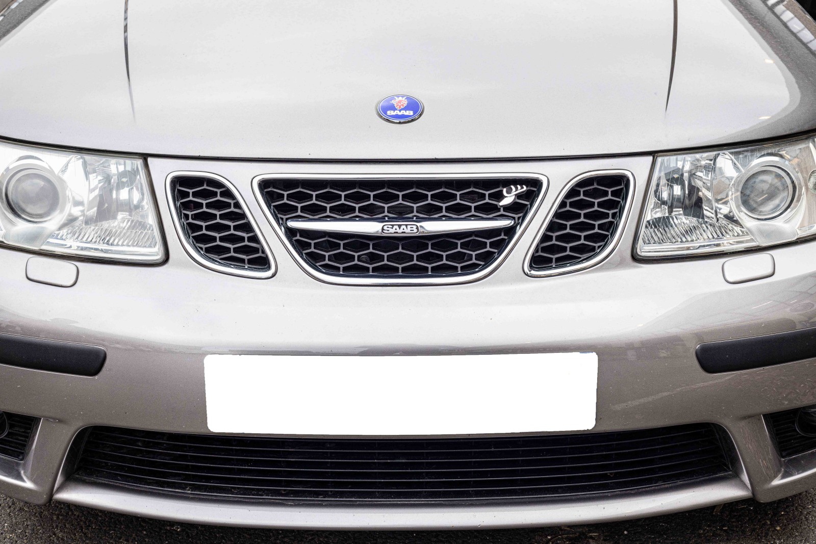 hjul Martyr rustfri HIRSCH type Front grille in black saab 9.5 2002-2005 - RBM Saab Parts