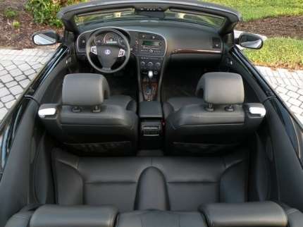 Black leather interior Saab 9-3 Cabriolet 2003 - 2012 Accessories