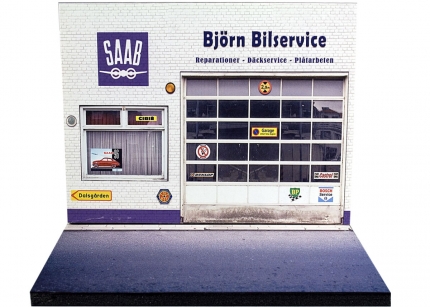 Diorama Saab miniature display stand, saab garage saab gifts: books, models...