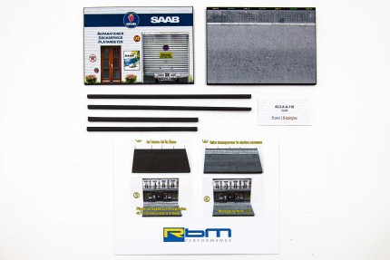 Diorama Saab miniature display stand, saab garage saab gifts: books, models...