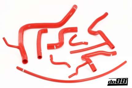 Radiator and Heater silicone Hoses kit for saab 900 Turbo 8 valves (RED) Water coolant system