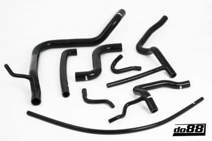 Radiator and Heater silicone Hoses kit for saab 900 Turbo 8 valves (BLACK) Water coolant system