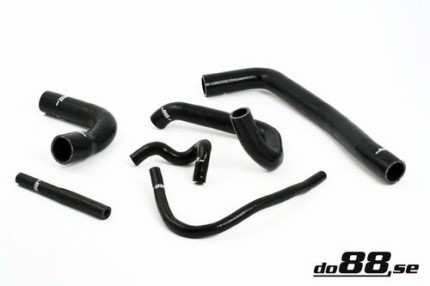 Coolant hoses kit in silicone Saab 9000 Turbo 1994-1998 (Black) Engine