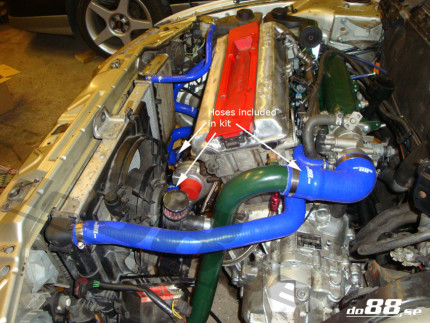 Blue silicone hose kit intercooler - Saab 9000 Turbo 1991-1998 Engine