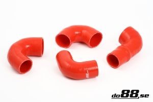 Red silicone hose kit intercooler - Saab 9000 Turbo 1991-1998 intercooler