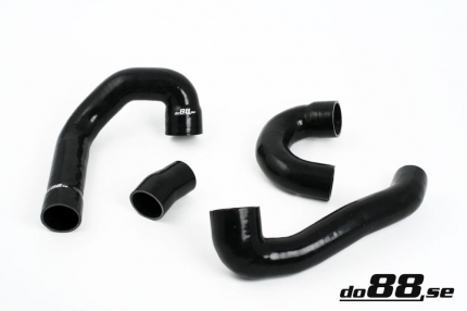 Turbo, Intercooler hoses kit in silicone Saab 9.3 2.0 turbo petrol (Black) Engine