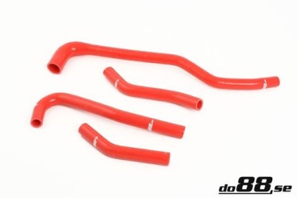 Heating silicone hoses kit Saab 9000 Turbo 1992-1998 (Red) Engine