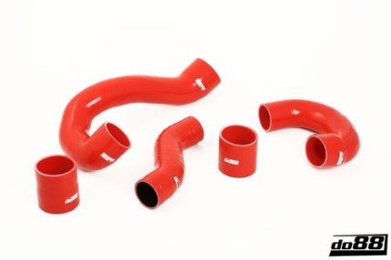 Turbo, Intercooler hoses kit in silicone Saab 9.3 2.8T V6 turbo petrol 2006-2012 (Red) Engine