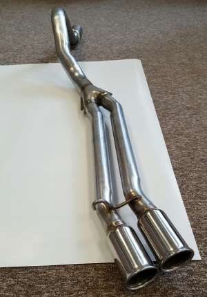Rear Stainless Exhaust pipe with TWIN ROUND TAILPIPE for saab 900 turbo Exhaust system