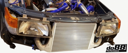 Front mounted Intercooler kit for Saab 900 classic turbo 1987-1993 (BLUE) Engine