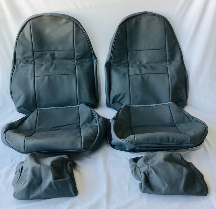 Front leather seat covers in grey for Saab 900 NG CV 1994-1998 Accessories