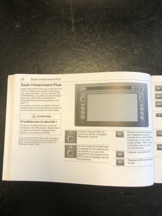 Saab 9.3 Infotainment Manual 2008 Accessories