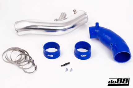 Inlet pipe with blue hoses for SAAB 9-3 2.8T V6 2006-2011 (BLUE) Inlet manifold