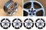 Complete set of 4 genuine saab viggen wheels in 17