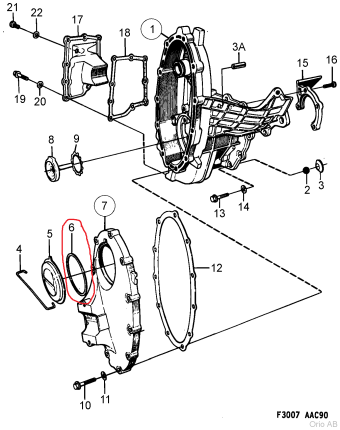 Manual gearbox cover gasket (front) saab 900 New PRODUCTS