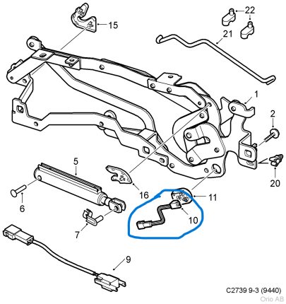Sensor Top Cover Repair Kit Saab 9-3 CV '04-'11 New PRODUCTS