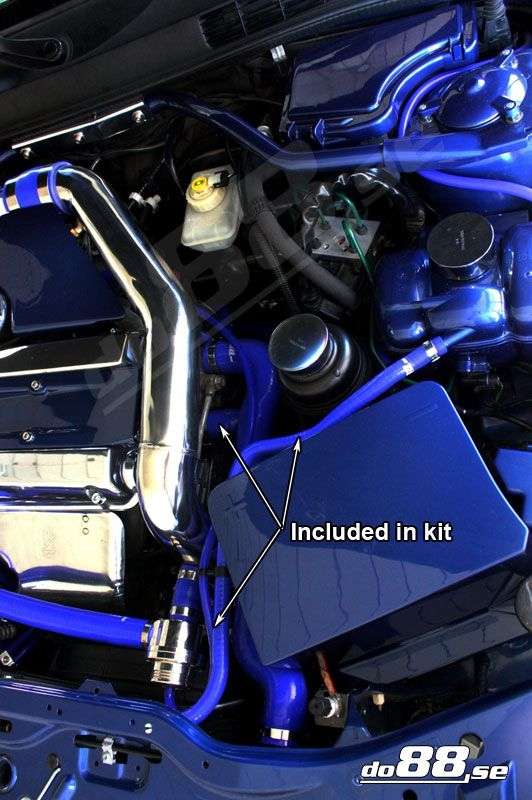 Black coolant hoses silicone kit for Saab 900 and 9.3 turbo RBM Saab