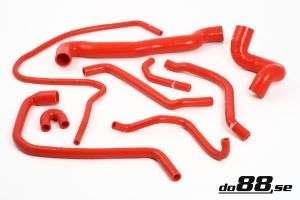 Kit red coolant hoses silicone Saab 900 and 9.3 Water coolant system