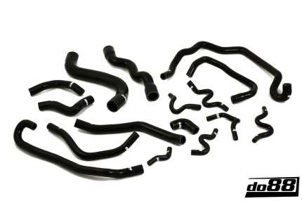 Coolant hoses kit in silicone Saab 9.3 V6 2.8T 2006-2011 (Black) Engine