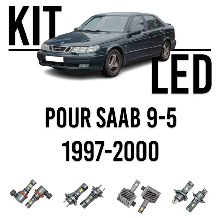 LED bulbs (H7) kit for headlights for Saab 9-5 from 1998-2005 Spare bulbs kit