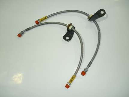 Front stainless steel brakelines convert kit, saab 9000 calipers on classic 900. Brake system