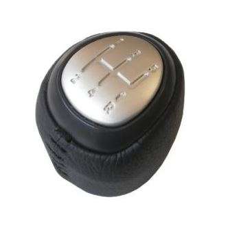 Leather gear knob with 5 speed emblem for saab 9.3 2003-2012 Gear Knob
