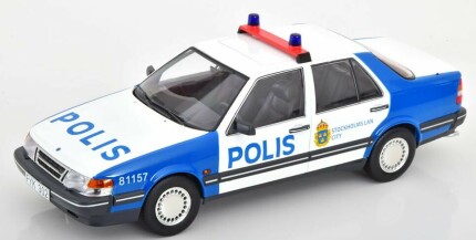 SAAB 9000 CD Police Stockholm model 1:18 New PRODUCTS