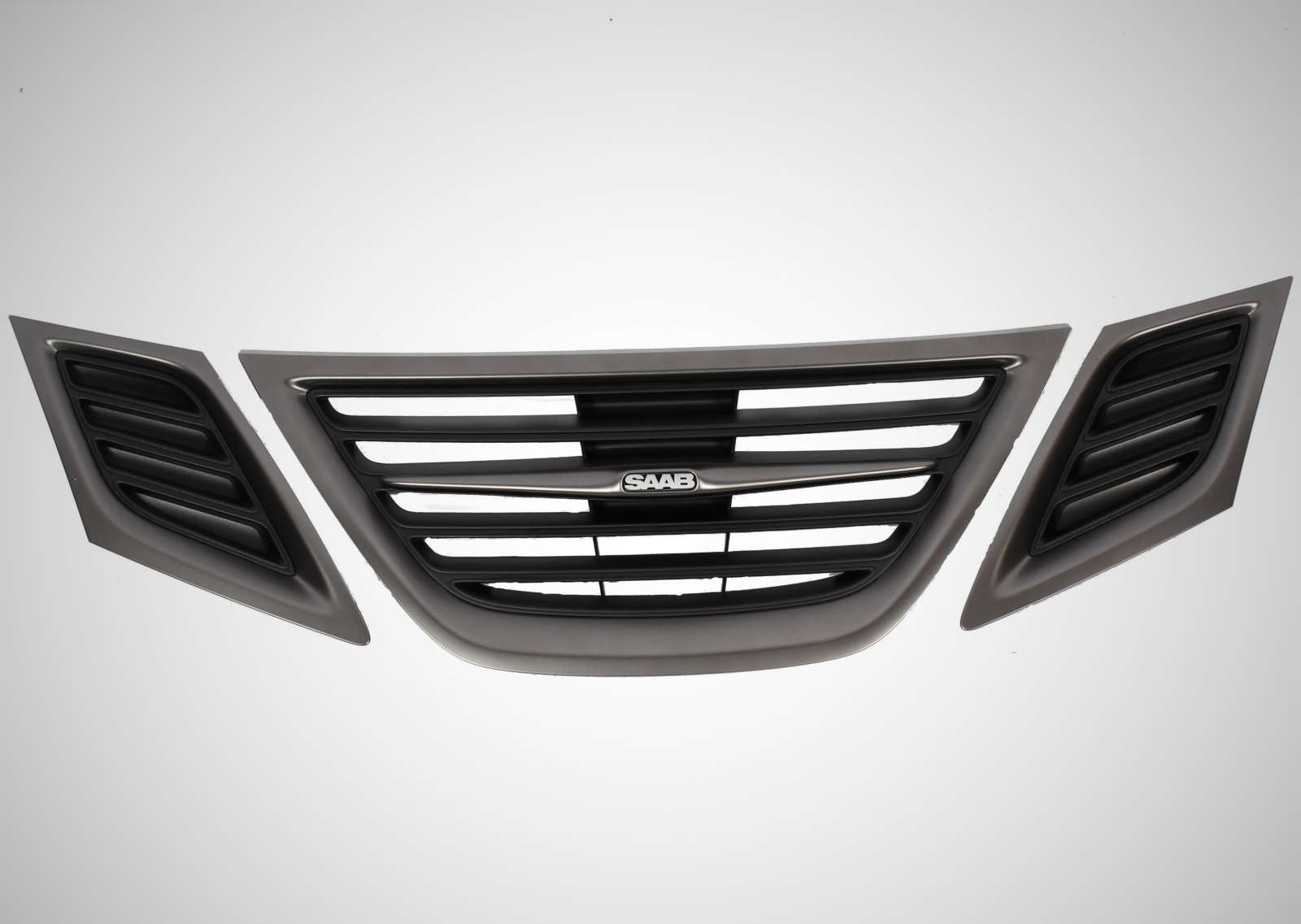 Matt grey Front Grille for saab 9.3 2008-2012 - RBM Saab Parts