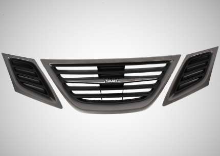 Matt grey Front Grille set for saab 9.3 2008-2012 Front grills