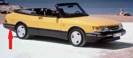 Rear Right Side Bumper Extension for saab 900 convertible Aero 1987-1993 New PRODUCTS