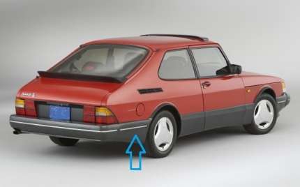 Rear Right Side Bumper Extension for saab 900 Aero 1987-1993 Body parts