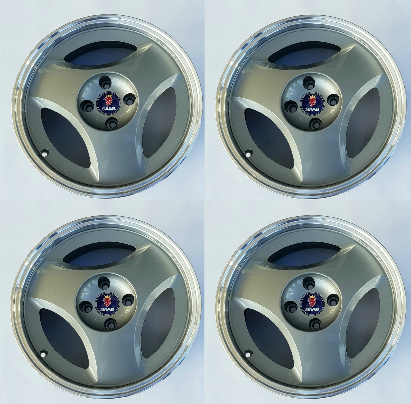 Complete set of 4 Aero wheels in 17 for saab 900 classic and