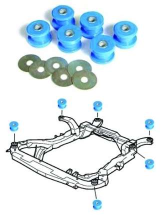 Consolidated subframe mounting bushes kit SAAB 9-5 Bushings