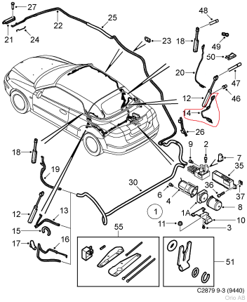 soft top sensor right hand saab 9.3 cabriolet 2004-2011 New PRODUCTS