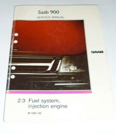 repair, service manual for fuel injection system saab 900 classic (in English) saab gifts: books, models...