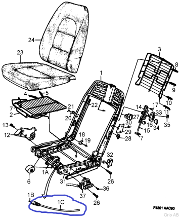 repair kit for electric seat controls Saab 900 and 9000 New PRODUCTS