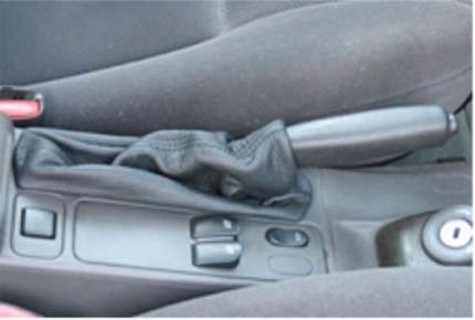 Dark Grey Leather Hand Brakes lever gaiter for saab 900 II/9.3 Accessories