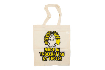 Bag Made in Trollhättan by trolls Carry bag beige Cotton saab gifts: books, models...
