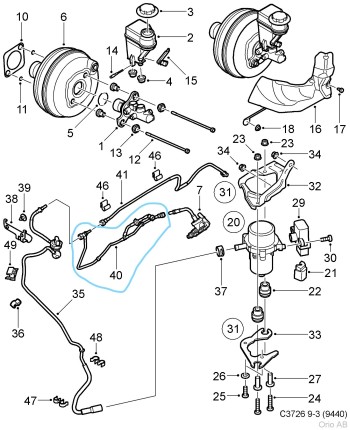 brake vacuum hose saab 9.3 NG 2006-2011 New PRODUCTS