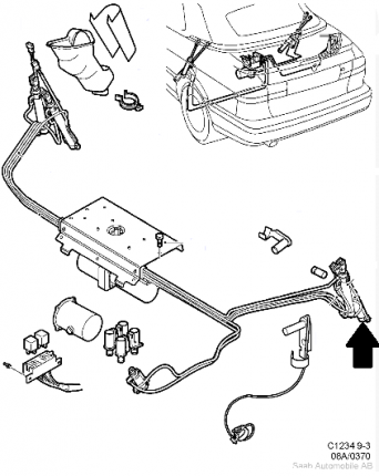 Hydraulic roof/hood ram,top for Saab 9.3 Convertible 1998-2003 (RIGHT INNER SIDE) New PRODUCTS